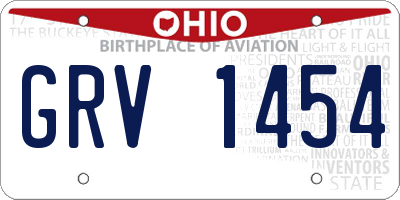 OH license plate GRV1454