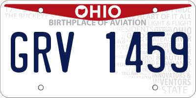 OH license plate GRV1459