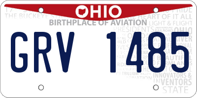 OH license plate GRV1485
