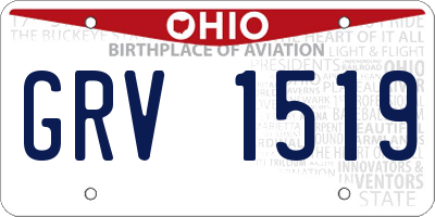 OH license plate GRV1519