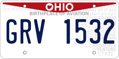 OH license plate GRV1532