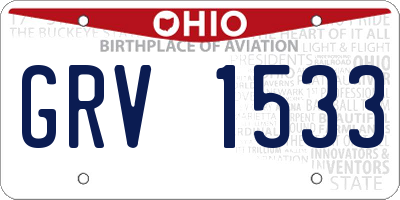 OH license plate GRV1533