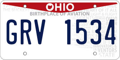 OH license plate GRV1534