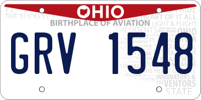 OH license plate GRV1548
