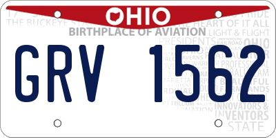 OH license plate GRV1562