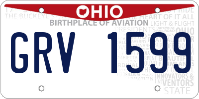 OH license plate GRV1599