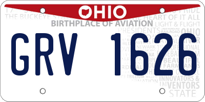 OH license plate GRV1626