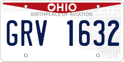 OH license plate GRV1632