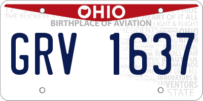 OH license plate GRV1637