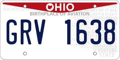 OH license plate GRV1638