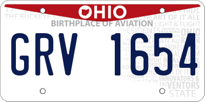 OH license plate GRV1654