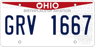 OH license plate GRV1667