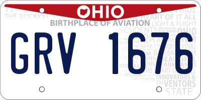OH license plate GRV1676