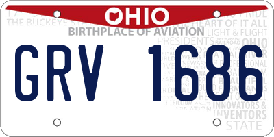 OH license plate GRV1686