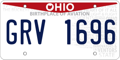 OH license plate GRV1696