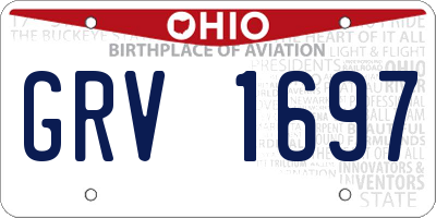 OH license plate GRV1697