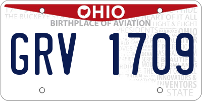 OH license plate GRV1709