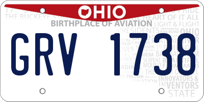 OH license plate GRV1738