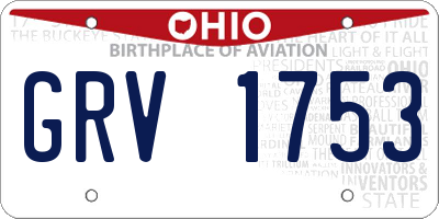 OH license plate GRV1753
