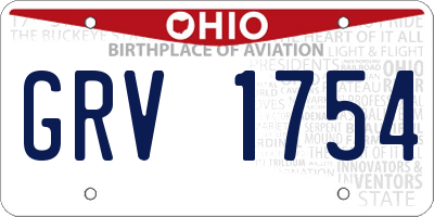 OH license plate GRV1754