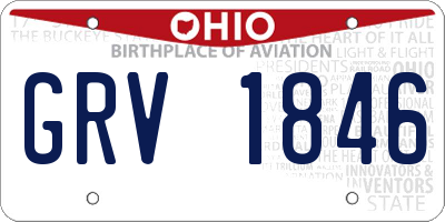 OH license plate GRV1846