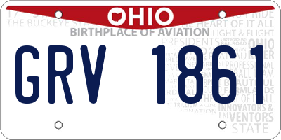 OH license plate GRV1861