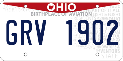 OH license plate GRV1902
