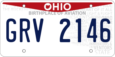 OH license plate GRV2146