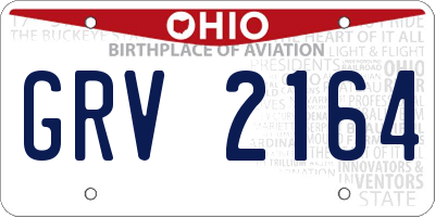 OH license plate GRV2164