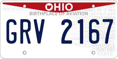 OH license plate GRV2167