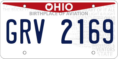 OH license plate GRV2169