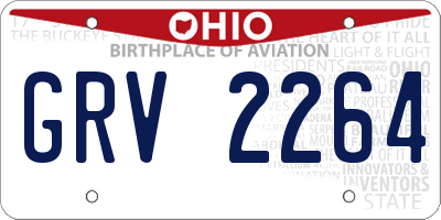 OH license plate GRV2264