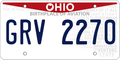 OH license plate GRV2270
