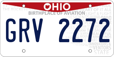 OH license plate GRV2272