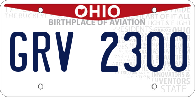 OH license plate GRV2300
