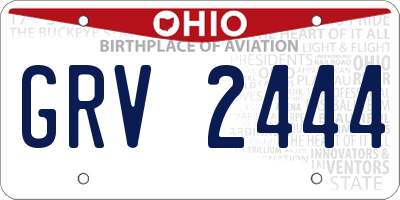 OH license plate GRV2444