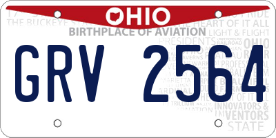 OH license plate GRV2564