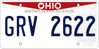 OH license plate GRV2622
