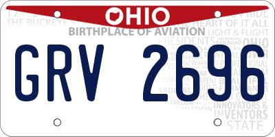 OH license plate GRV2696