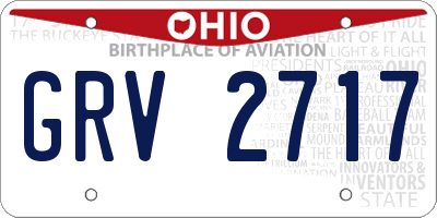 OH license plate GRV2717