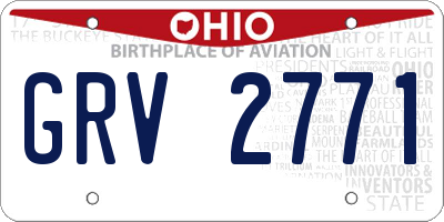 OH license plate GRV2771