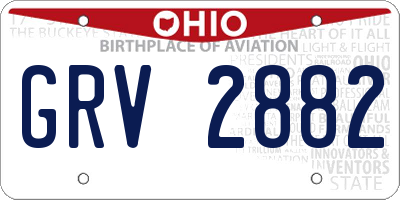 OH license plate GRV2882