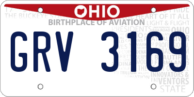 OH license plate GRV3169