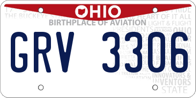 OH license plate GRV3306