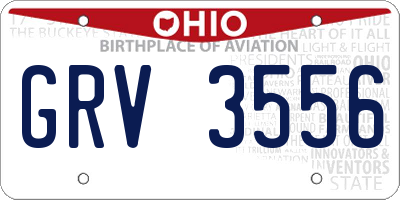 OH license plate GRV3556