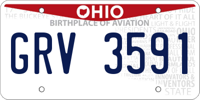 OH license plate GRV3591