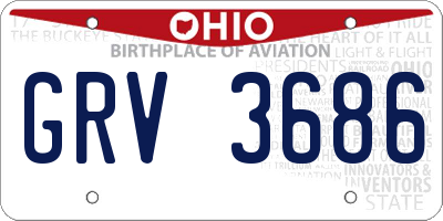 OH license plate GRV3686