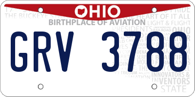 OH license plate GRV3788