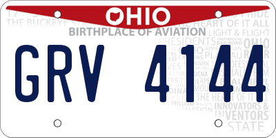 OH license plate GRV4144