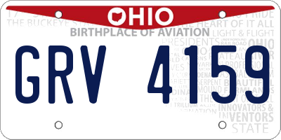 OH license plate GRV4159
